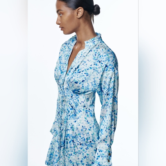 PRINTED SHIRT DRESS - Picture 5 of 7